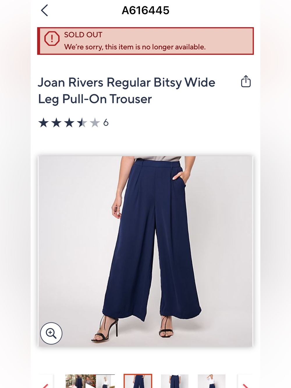 Joan Rivers Bitsy pull-on wide leg pants (QVC item A616445) with alterations - Picture 8 of 13